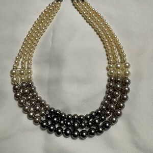 Elegant Multi-Tone Pearl Necklace